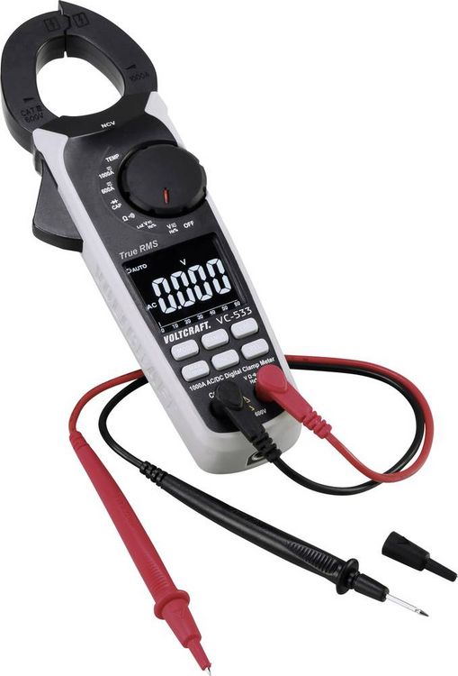 Produktbild: VOLTCRAFT VC-533 Stromzange digital CAT III 600V Anzeige (Counts): 6000