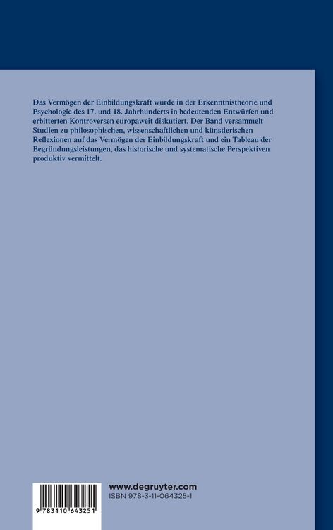 Produktbild: Konzepte der Einbildungskraft in der Philosophie, den Wissenschaften und den K&uuml;nsten des 18. Jahrhunderts