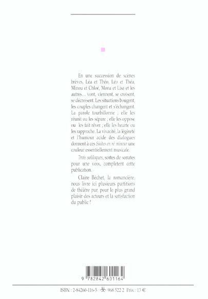 Produktbild: Suites en r&eacute; mineur. Trois soliloques