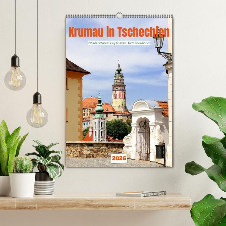 Produktbild: Krumau in Tschechien - Wundersch&ouml;nes Cesky Krumlov (Wandkalender 2026 DIN A2 hoch), CALVENDO Monatskalender