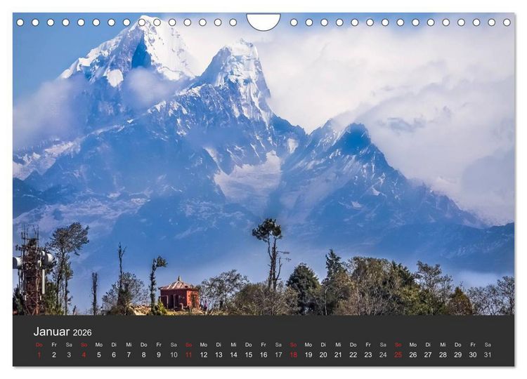Produktbild: Nepal 2026 - Dem Himmel so nah (Wandkalender 2026 DIN A4 quer), CALVENDO Monatskalender