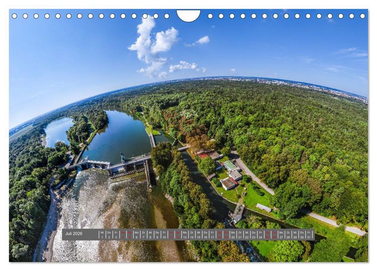 Produktbild: Meine Heimat von oben - Luftbilder von Augsburg (Wandkalender 2026 DIN A4 quer), CALVENDO Monatskalender