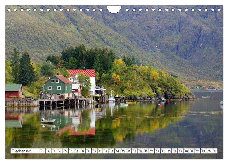 Produktbild: Skandinavische Impressionen - Oasen der Ruhe (Wandkalender 2026 DIN A4 quer), CALVENDO Monatskalender
