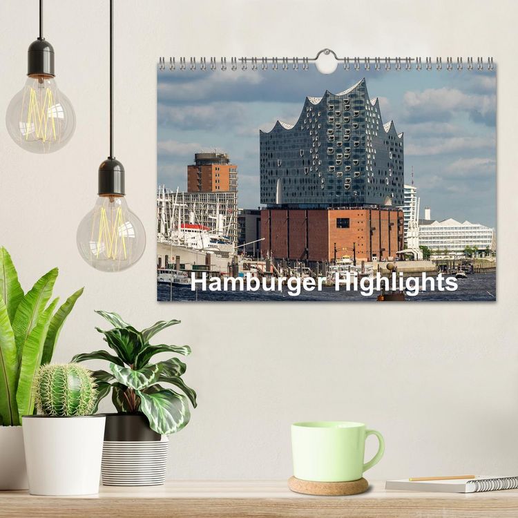 Produktbild: Hamburger Highlights (Wandkalender 2026 DIN A4 quer), CALVENDO Monatskalender