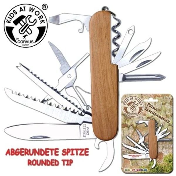 Produktbild: Corvus A750226 - Kids at work, Prima-Taschenmesser, Holzgriff natur