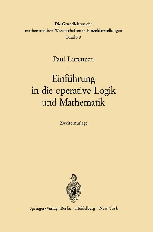 Produktbild: Einf&uuml;hrung in die operative Logik und Mathematik