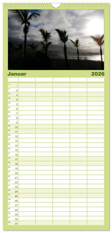 Produktbild: Familienplaner 2026 - Teneriffa - Insel der Vielf&auml;ltigkeit mit 5 Spalten (Wandkalender, 21 x 45 cm) CALVENDO