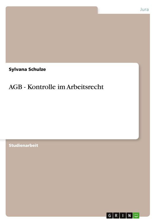 Produktbild: AGB - Kontrolle im Arbeitsrecht