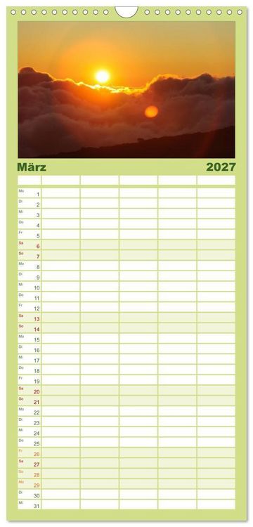 Produktbild: Familienplaner 2027 - Hawaii - Oahu - Maui mit 5 Spalten (Wandkalender, 21 x 45 cm) CALVENDO