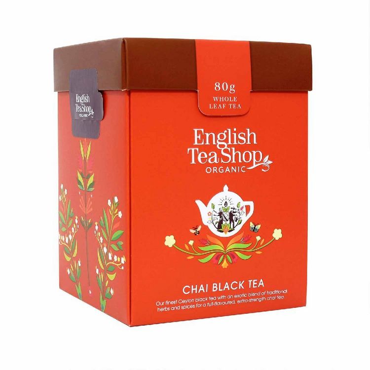 Produktbild: BIO Schwarzer Tee Mischung "Chai Black Tea", loser Tee, 80g Tee Geschenk Box