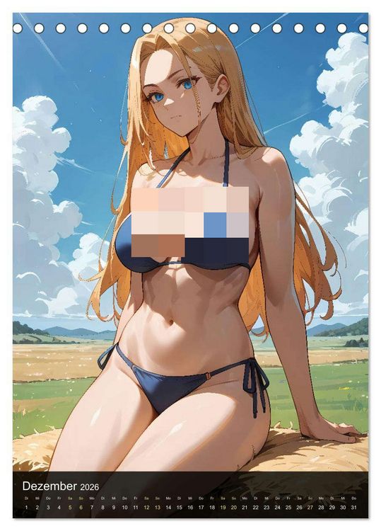 Produktbild: Manga Beauties - 12 Sch&ouml;nheiten im Manga-Stil (Tischkalender 2026 DIN A5 hoch), CALVENDO Monatskalender