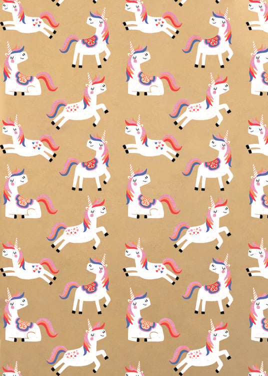 Produktbild: Geschenkpapier "Einhorn"
