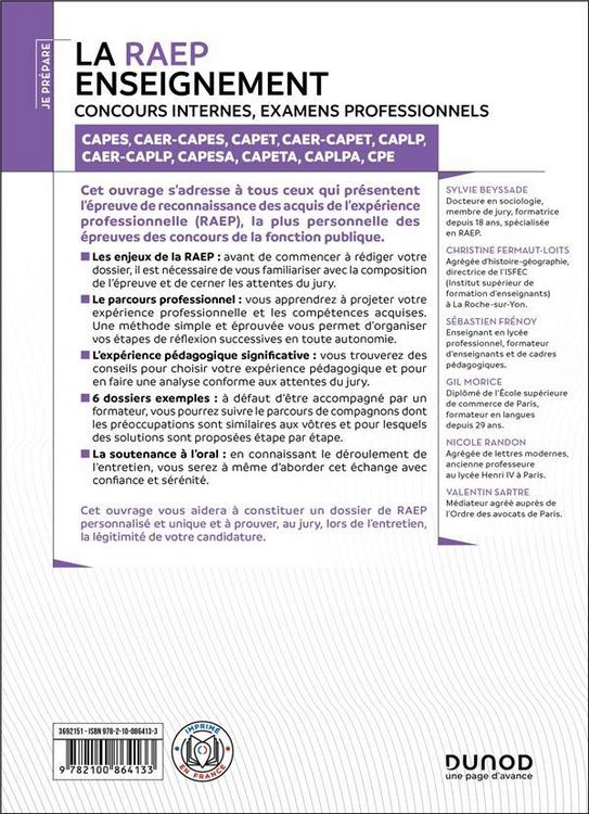 Produktbild: La raep enseignement concours
