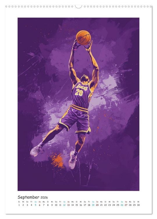 Produktbild: Basketball im Blut (hochwertiger Premium Wandkalender 2026 DIN A2 hoch), Kunstdruck in Hochglanz