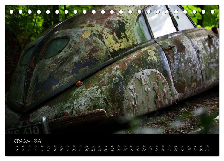 Produktbild: Oldtimer - verlassen verrostet vergessen (Tischkalender 2026 DIN A5 quer), CALVENDO Monatskalender