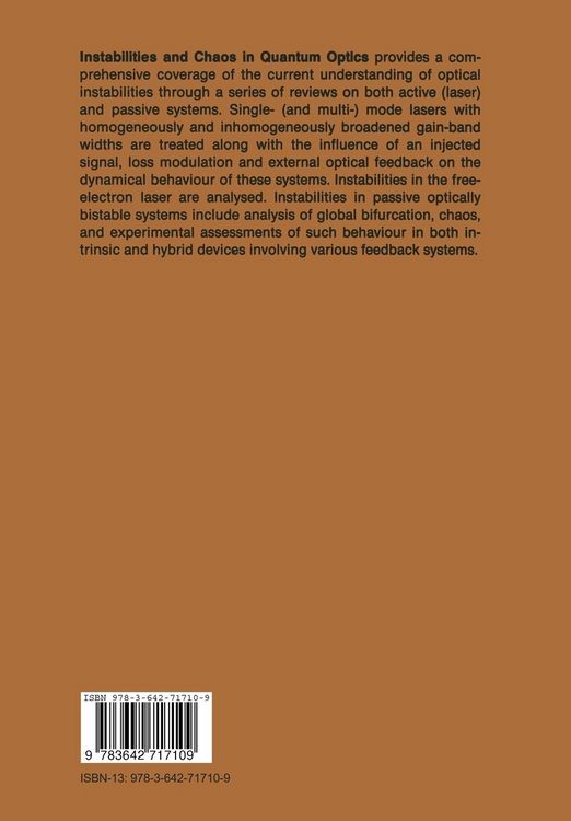 Produktbild: Instabilities and Chaos in Quantum Optics