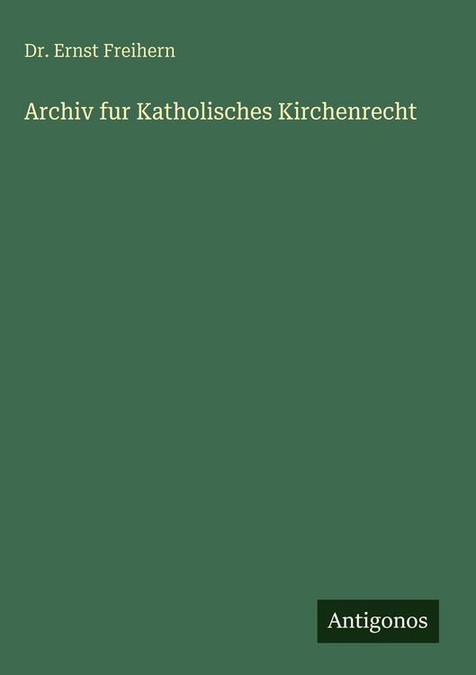 Produktbild: Archiv fur Katholisches Kirchenrecht