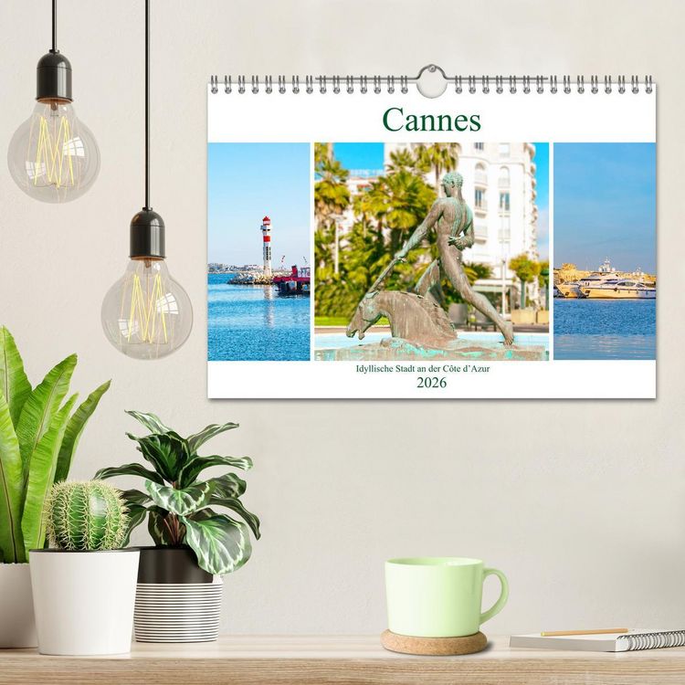 Produktbild: Cannes - idyllische Stadt an der C&ocirc;te d&rsquo;Azur (Wandkalender 2026 DIN A4 quer), CALVENDO Monatskalender