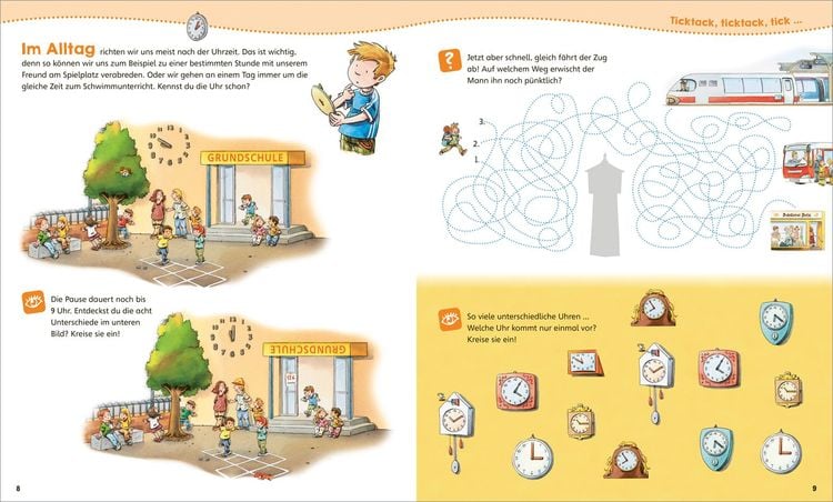 WAS IST WAS Junior Mitmach-Heft Uhr und Zeit verstehen
