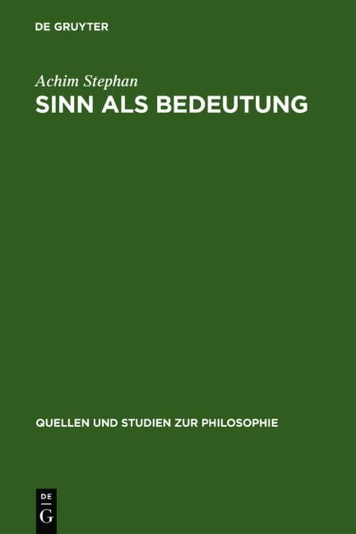 Bild vom Artikel Sinn als Bedeutung vom Autor Achim Stephan