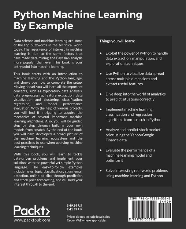 Produktbild: Python Machine Learning By Example