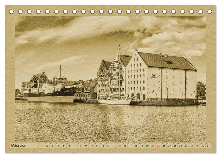 Produktbild: Danzig &ndash; Ein Kalender im Zeitungsstil (Tischkalender 2026 DIN A5 quer), CALVENDO Monatskalender
