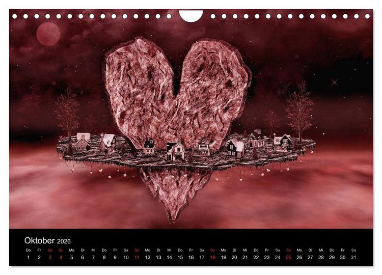 Produktbild: Der Herz Kalender (Wandkalender 2026 DIN A4 quer), CALVENDO Monatskalender