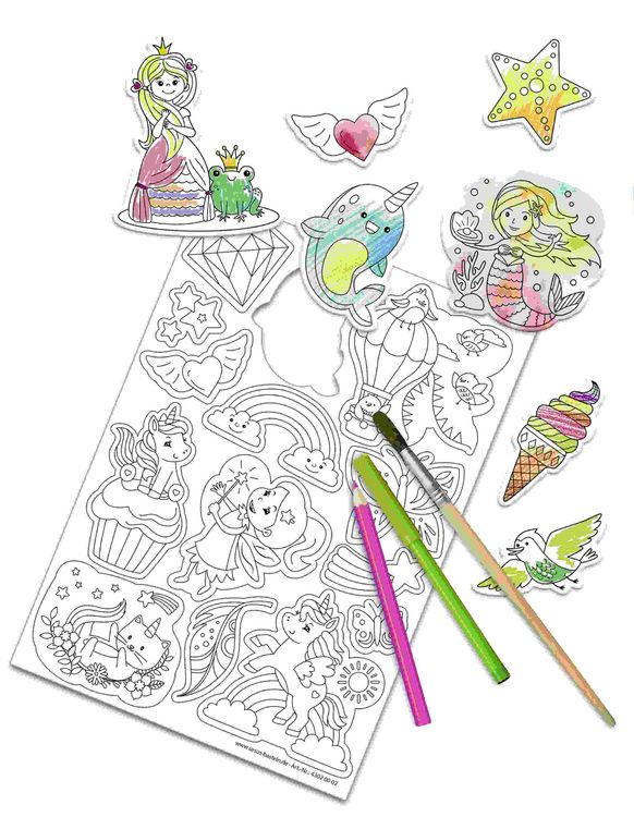 Produktbild: URSUS 2 Blatt Magnetic Coloring "Dreamworld"