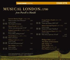 Produktbild: Hyde, P: Musical London C.1700 From Purcell To Handel