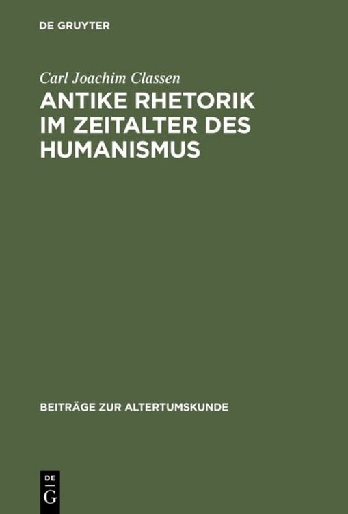 Produktbild: Antike Rhetorik im Zeitalter des Humanismus