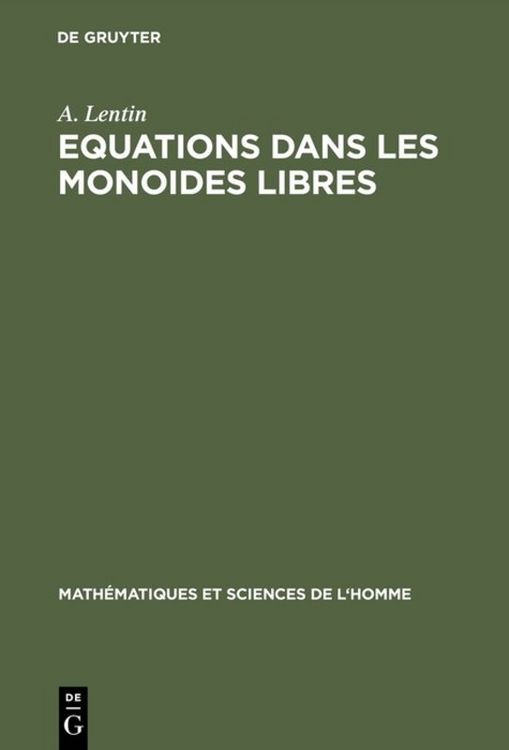 Produktbild: Equations dans les monoides libres