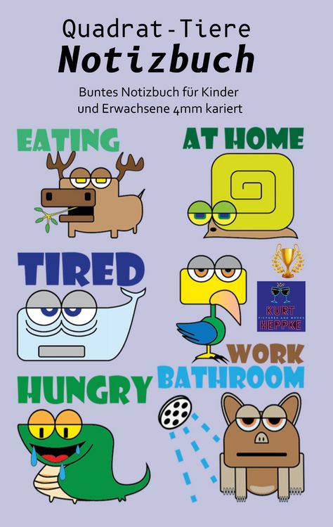 Produktbild: Quadrat-Tiere Notizbuch