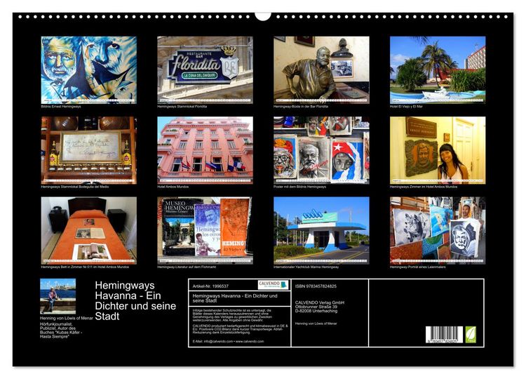 Produktbild: Hemingways Havanna - Ein Dichter und seine Stadt (Wandkalender 2026 DIN A2 quer), CALVENDO Monatskalender