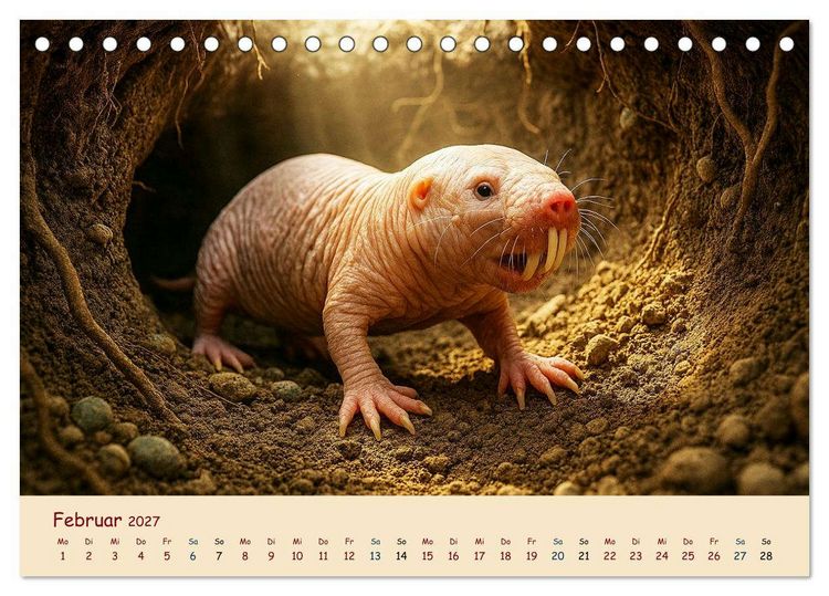 Produktbild: Im Reich der Tunnelbauer - Maulw&uuml;rfe und Nacktmulle, Leben im Verborgenen (Tischkalender 2027 DIN A5 quer), CALVENDO Monatskalender