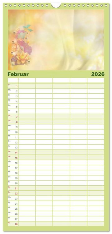 Produktbild: Familienplaner 2026 - Liebe wird im Herzen geboren mit 5 Spalten (Wandkalender, 21 x 45 cm) CALVENDO