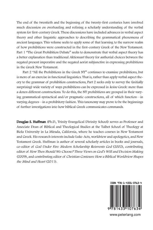 Produktbild: Verbal Aspect Theory and the Prohibitions in the Greek New Testament