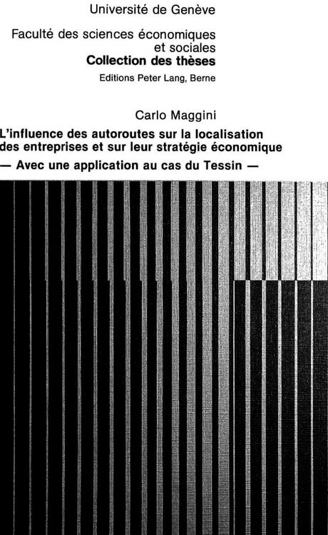 Produktbild: L'influence des autoroutes sur la localisation des entreprises et sur leur strat&eacute;gie &eacute;conomique