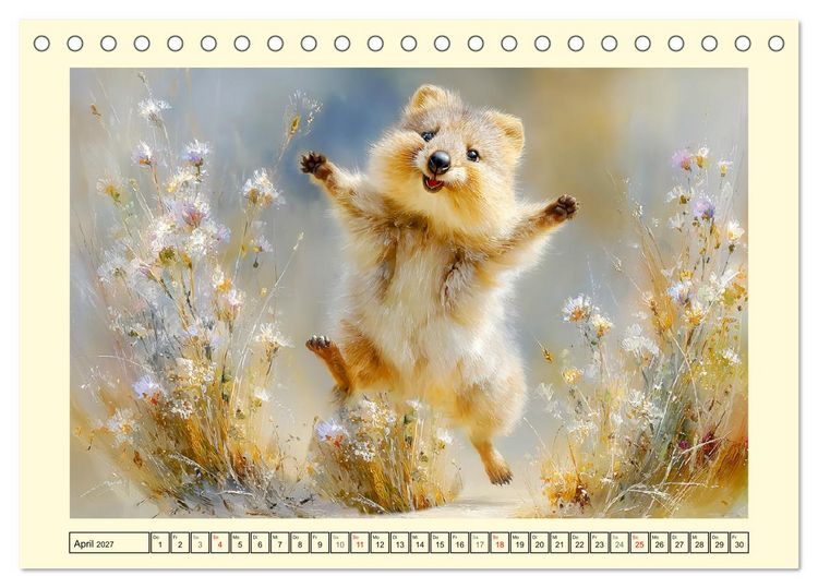 Produktbild: Quokkas. Kleine Gl&uuml;cksboten von Rottnest Island (Tischkalender 2027 DIN A5 quer), CALVENDO Monatskalender
