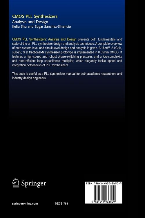 Produktbild: CMOS PLL Synthesizers: Analysis and Design
