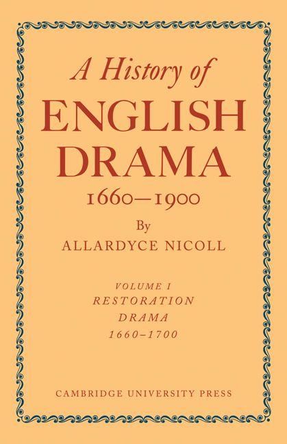Produktbild: History of English Drama, 1660 1900