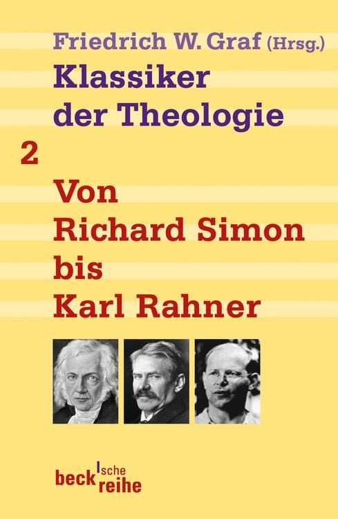 Produktbild: Klassiker der Theologie Bd. 2: Von Richard Simon bis Karl Rahner
