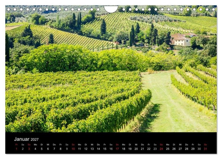 Produktbild: Toskana Landschaften (Wandkalender 2027 DIN A4 quer), CALVENDO Monatskalender