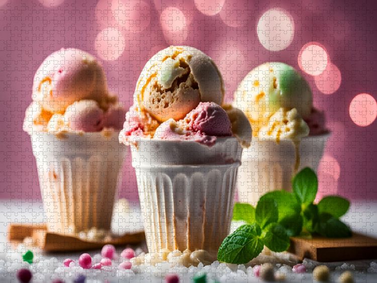 Produktbild: CALVENDO Puzzle Sommersonnentraum Eisbecher | 2000 Teile Lege-Gr&ouml;&szlig;e 90x67cm Foto-Puzzle f&uuml;r gl&uuml;ckliche Stunden
