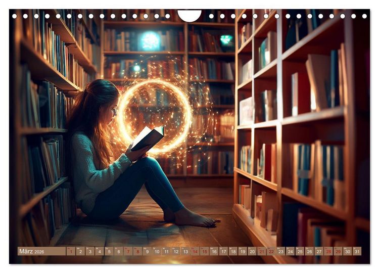 Produktbild: Lesen ist eine Reise durch Zeit und Raum (Wandkalender 2026 DIN A4 quer), CALVENDO Monatskalender