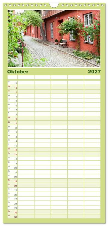 Produktbild: Familienplaner 2027 - Stralsund - Momente einer Reise mit 5 Spalten (Wandkalender, 21 x 45 cm) CALVENDO
