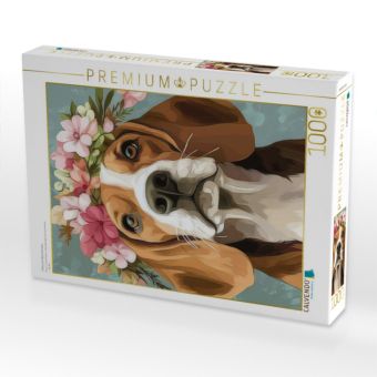 Produktbild: CALVENDO Puzzle Pfoten im Blumenmeer | 1000 Teile Lege-Gr&ouml;&szlig;e 64x48cm Foto-Puzzle f&uuml;r gl&uuml;ckliche Stunden