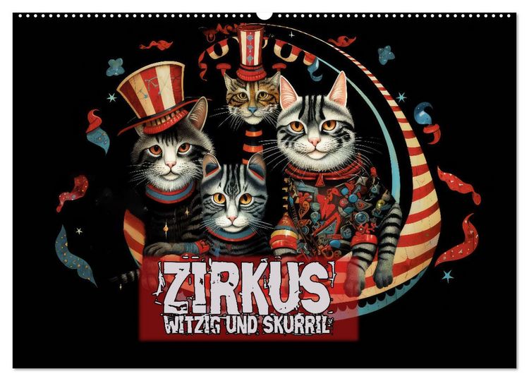 Produktbild: Zirkus Witzig und skurril (Wandkalender 2026 DIN A2 quer), CALVENDO Monatskalender