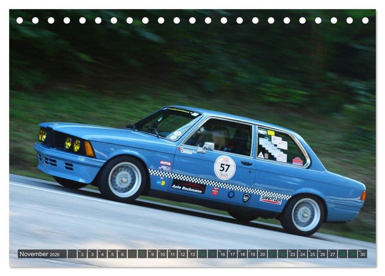 Produktbild: OLDTIMER BERGRENNEN - BMW Fahrzeuge (Tischkalender 2026 DIN A5 quer), CALVENDO Monatskalender