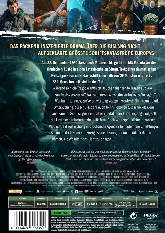 Produktbild: Estonia - Die Wahrheit liegt nicht nur unter dem Meer [2 DVDs]