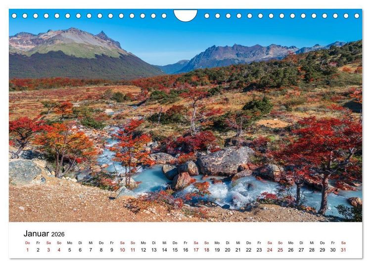 Produktbild: Patagonien, Tierra del Fuego: Am Rand der Welt (Wandkalender 2026 DIN A4 quer), CALVENDO Monatskalender